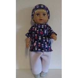 complete set lila met chinees meisje baby born 43cm