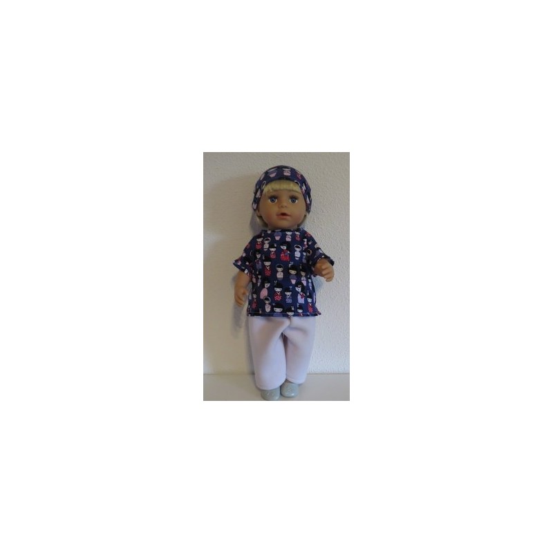 complete set lila met chinees meisje baby born 43cm