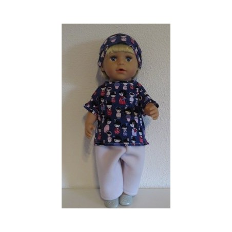 complete set lila met chinees meisje baby born 43cm