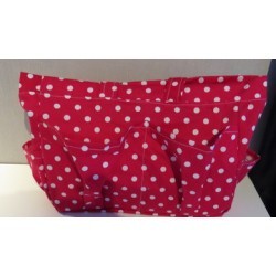 verzorgingstas hard roze polka dots