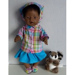 blouse setje geruit roze baby born 43cm