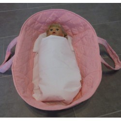 reiswieg roze  voor poppen van 40t/m 48cm