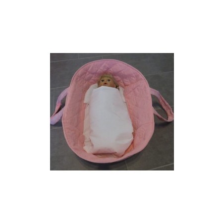 reiswieg roze  voor poppen van 40t/m 48cm