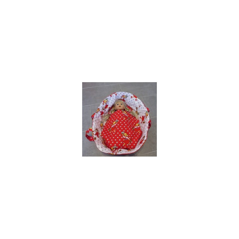 reiswieg rood roodkpaje met rood voor poppen van 40t/m 48cm