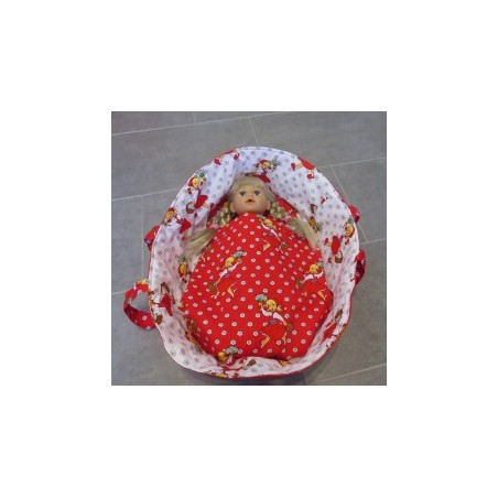 reiswieg rood roodkpaje met rood voor poppen van 40t/m 48cm