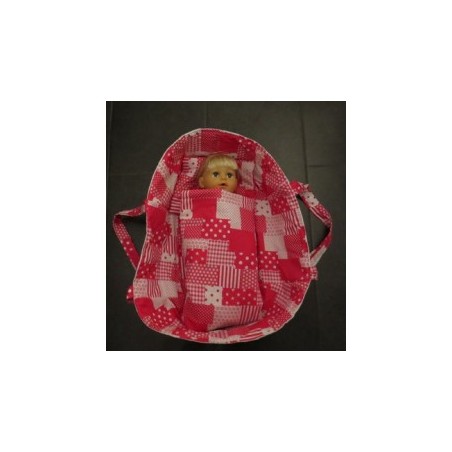 reiswieg hard roze sterren met wit voor poppen van 40t/m 48cm