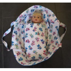 reiswieg vossen met blauw voor poppen van 40t/m 48cm