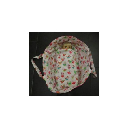 reiswieg vogels met roze voor poppen van 40t/m 48cm