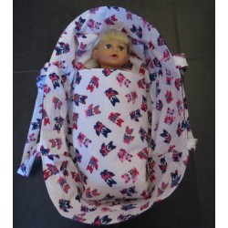 reiswieg vossen met paars voor poppen van 40t/m 48cm
