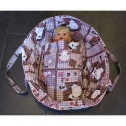 reiswieg bruin koeien met wit voor poppen van 40t/m 48cm