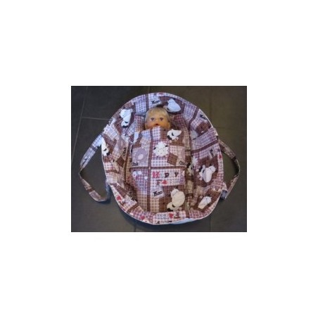 reiswieg bruin koeien met wit voor poppen van 40t/m 48cm