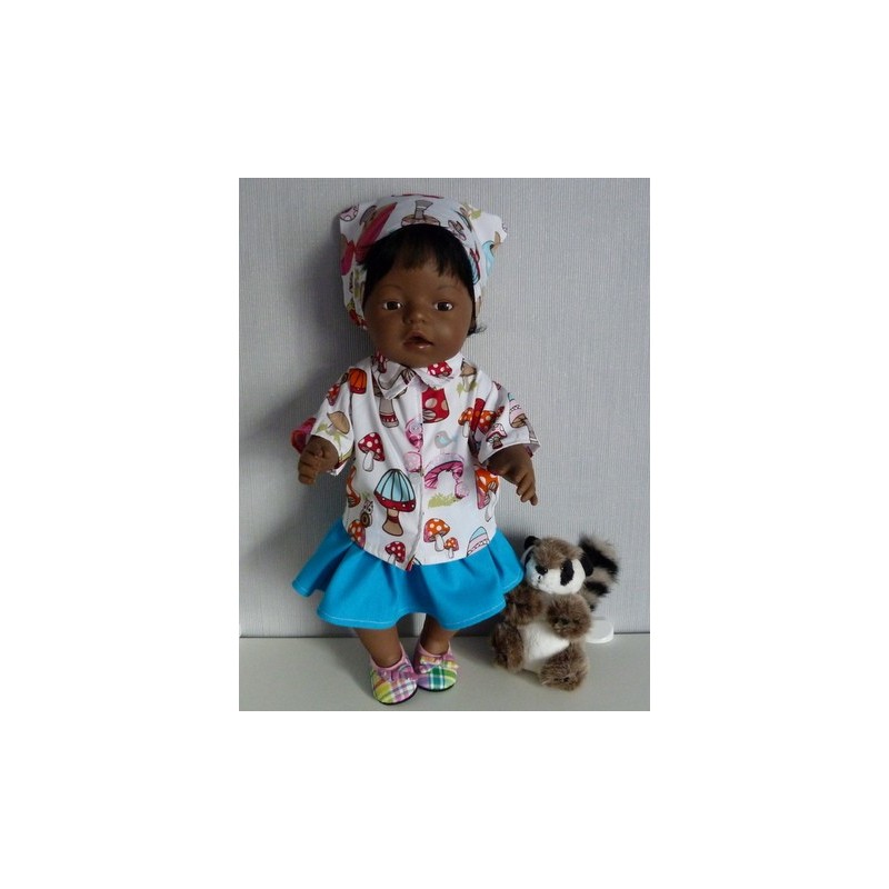 blouse setje paddestoelen baby born 43cm