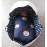 reiswieg kap blauw met wit voor poppen van 40t/m 48cm