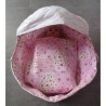 reiswieg kap roze wit met wit voor poppen van 40t/m 48cm