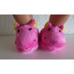 sloffen nijlpaard roze baby born 43cm