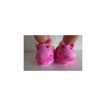 sloffen nijlpaard roze baby born 43cm