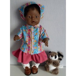 blouse setje gestreept roze baby born 43cm