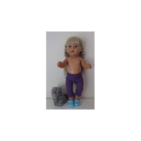3/4 legging paars baby born 43cm