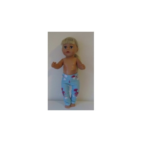 legging blauw trollz baby born 43cm