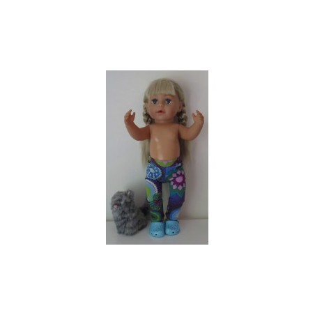 legging paars bewerkt baby born 43cm