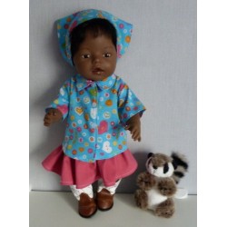 blouse setje blauw hartje baby born 43cm