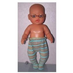maillot blauw gestreept baby born 43cm