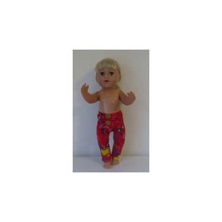 legging rood vogels baby born 43cm