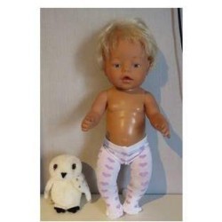 maillot met lila hartjes baby born 43cm