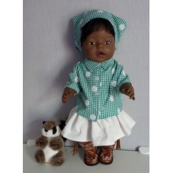 blouse setje groen bloemen baby born 43cm