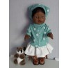 blouse setje groen bloemen baby born 43cm