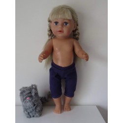 3/4 legging donker paars baby born 43cm