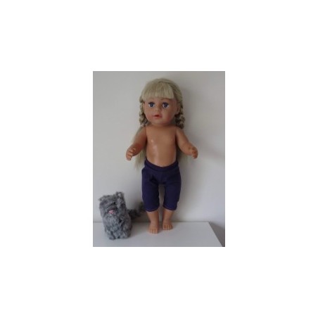 3/4 legging donker paars baby born 43cm