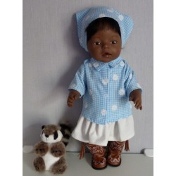 blouse setje blauw bloemen baby born 43cm