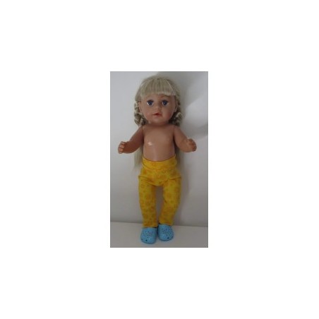 legging geel gebloemd baby born 43cm