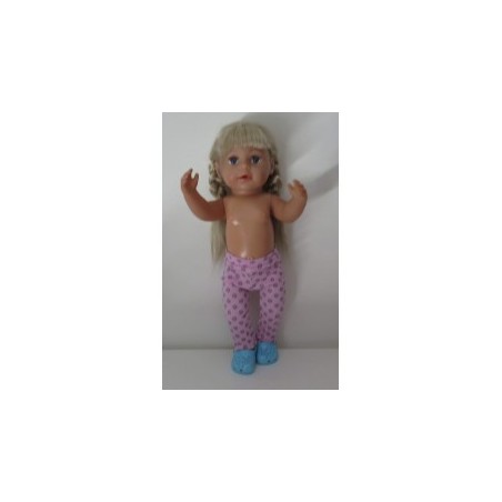 legging roze met zwart baby born 43cm