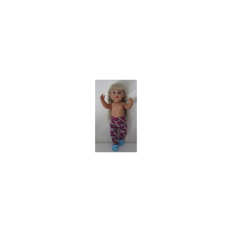 legging hard roze gekleurd baby born 43cm