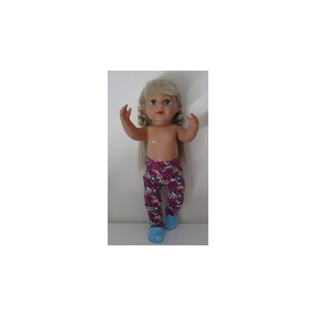 legging hard roze gekleurd baby born 43cm