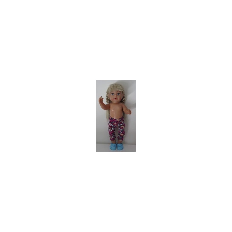 3/4 legging hard roze gekleurd baby born 43cm