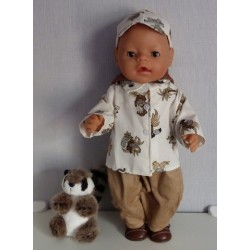 blouse setje dieren baby born 43cm