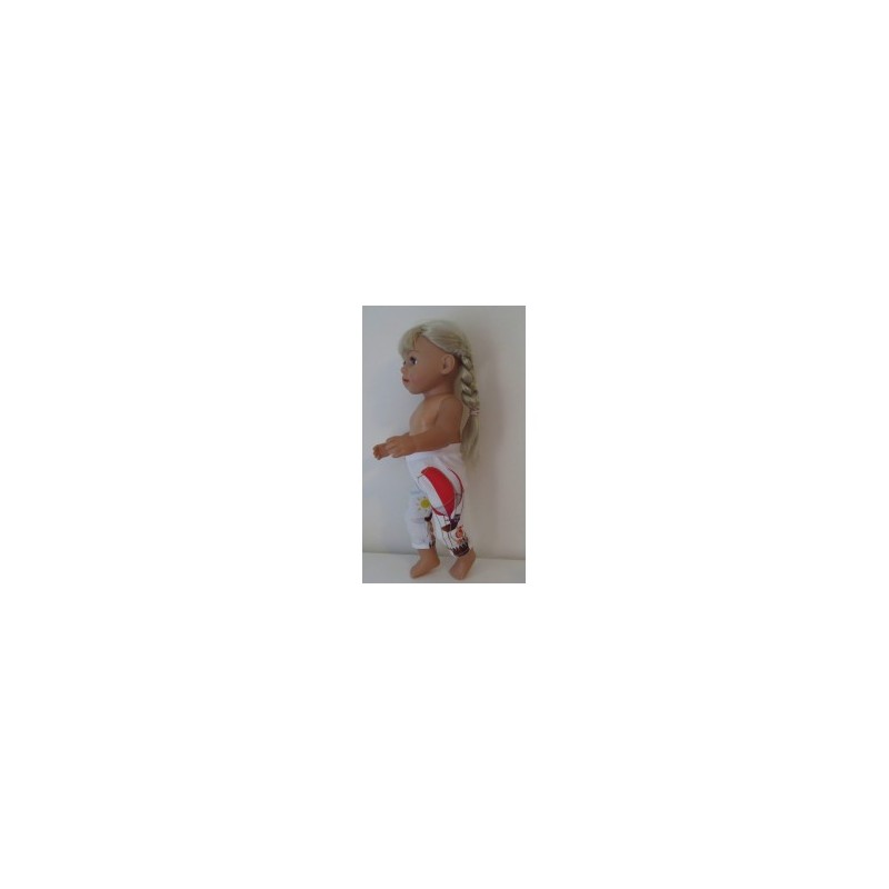 3/4 legging wit joki baby born 43cm