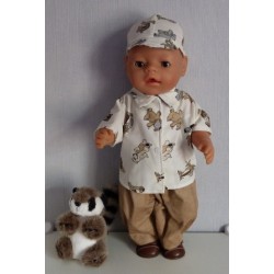 blouse setje dieren baby born 43cm
