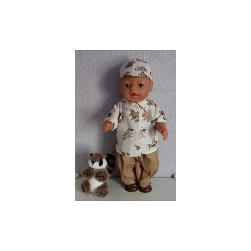 blouse setje dieren baby born 43cm