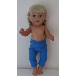 3/4 legging blauw baby born 43cm