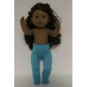 maillot aqua blauw  gestreept baby born 43cm