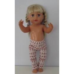 legging bruin bewerkt baby born 43cm