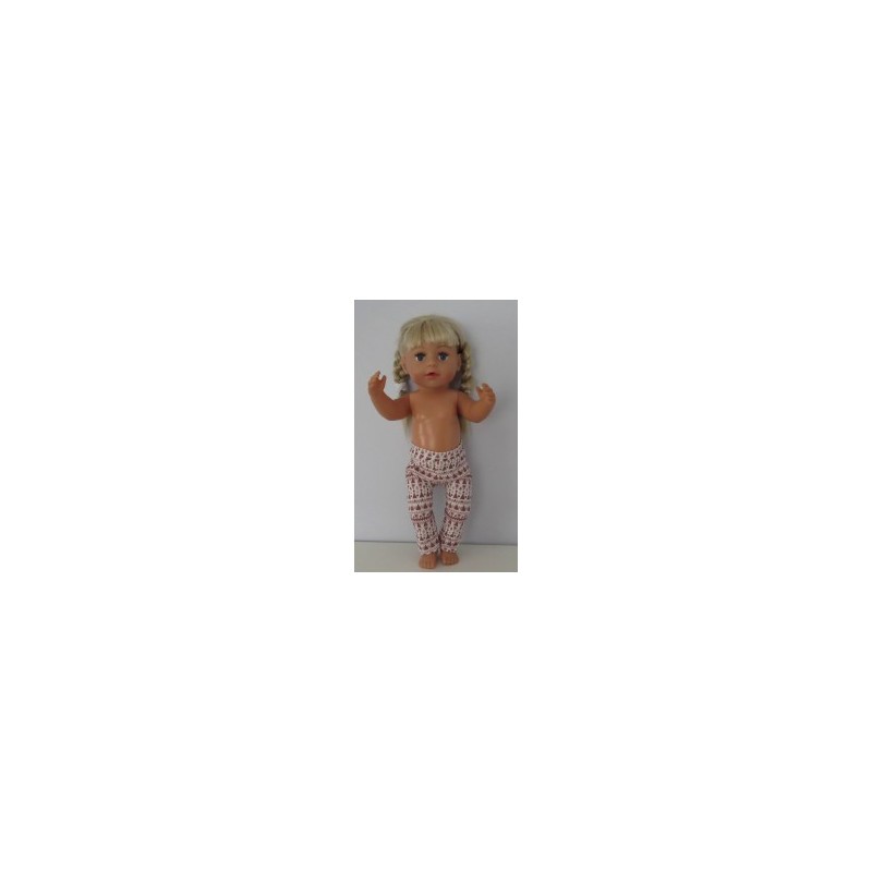 legging bruin bewerkt baby born 43cm