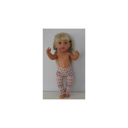 legging bruin bewerkt baby born 43cm