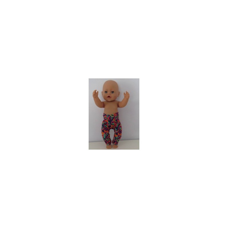 legging retro paars  baby born 43cm