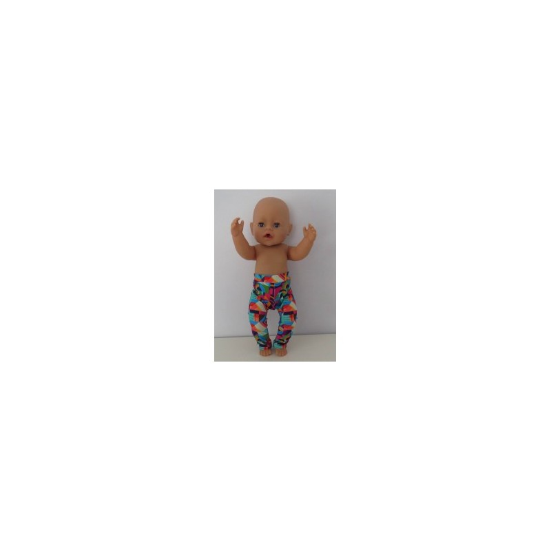 legging blauw retro baby born 43cm