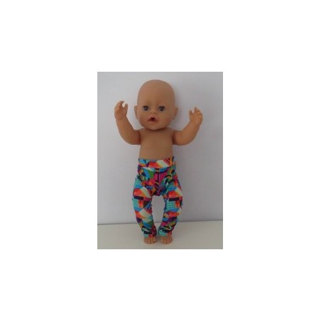 legging blauw retro baby born 43cm